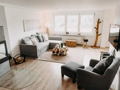 Ein Sitzbereich in der Unterkunft Hillside Braunlage