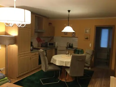 Küche/Küchenzeile in der Unterkunft Ferienhaus 1 Am Eichenberg