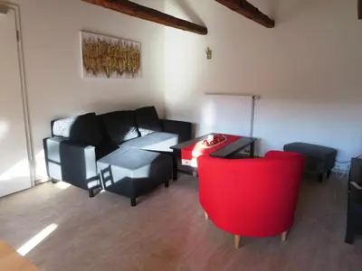 Ein Sitzbereich in der Unterkunft Fachwerkresidenz Deuterscher Hof