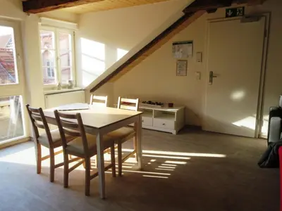 Ein Sitzbereich in der Unterkunft Fachwerkresidenz Deuterscher Hof