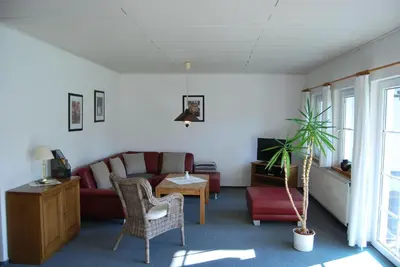 TV/Unterhaltungsangebot in der Unterkunft Ferienwohnung Stricker 2/1, Typ B, Terrasse