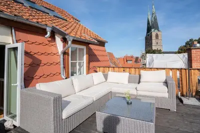 Das Gebäude in dem sich die Ferienwohnung befindet