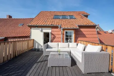 Das Gebäude in dem sich die Ferienwohnung befindet