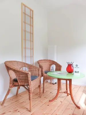 Ein Sitzbereich in der Unterkunft Villa Viriditas