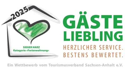 Ein Zertifikat, Auszeichnung, Logo oder anderes Dokument, das in der Unterkunft Ferienanlage Zum Wildbach Schierke ausgestellt ist