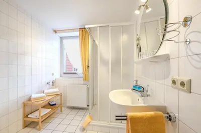 Ein Badezimmer in der Unterkunft Ferienwohnungen am Markt