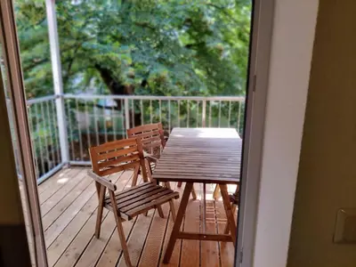 Ein Balkon oder eine Terrasse in der Unterkunft Ferienwohnungen am Markt