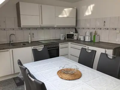 Küche/Küchenzeile in der Unterkunft Ferienwohnung Unikat Harz