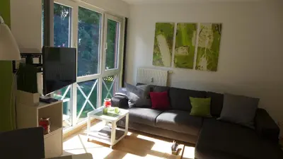 Ein Sitzbereich in der Unterkunft Appartement Schultz - Grüne Aue
