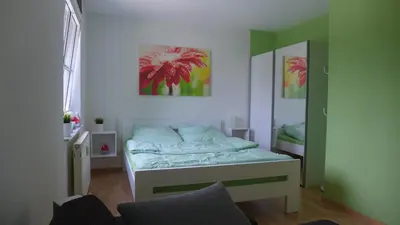 Ein Bett oder Betten in einem Zimmer der Unterkunft Appartement Schultz - Grüne Aue