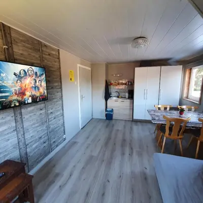 Küche/Küchenzeile in der Unterkunft B&B Waldcafe