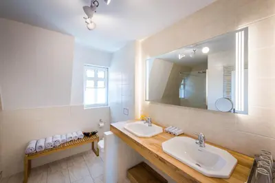 Ein Badezimmer in der Unterkunft Bellevue Ferienwohnungen