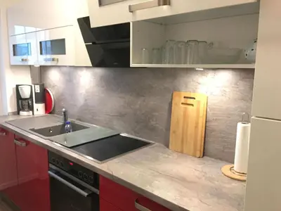 Küche/Küchenzeile in der Unterkunft Ferienwohnung Harzburg