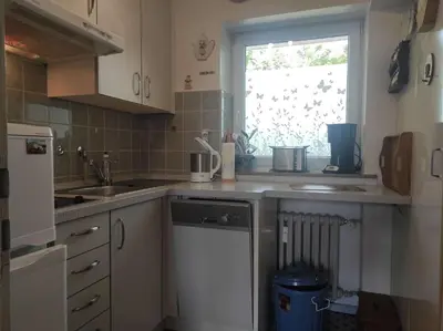 Küche/Küchenzeile in der Unterkunft Ferienwohnung Schüler - Paradies