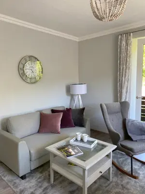 Ein Sitzbereich in der Unterkunft Villa Mara