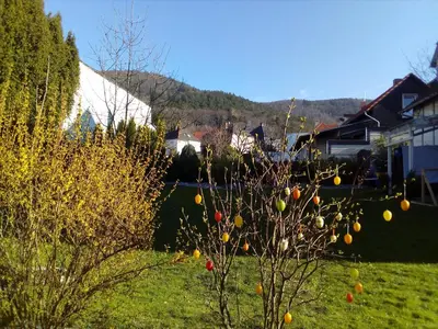 Ein allgemeiner Bergblick oder ein Berglick von der Ferienwohnung aus