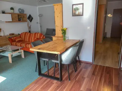 Ein Sitzbereich in der Unterkunft Apartment Waldoase by Interhome