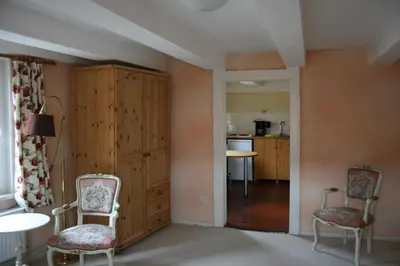 Küche/Küchenzeile in der Unterkunft Apartments Café Brennnessel