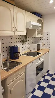 Küche/Küchenzeile in der Unterkunft Ferienwohnung Singer Am Erlebnisbocksberg