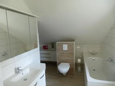 Ein Badezimmer in der Unterkunft Fewo Granetalsperre
