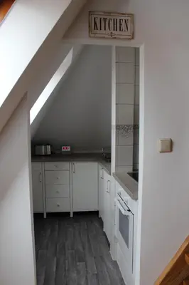 Küche/Küchenzeile in der Unterkunft Ferienwohnung Paula