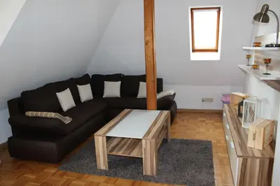 Ein Sitzbereich in der Unterkunft Ferienwohnung Paula