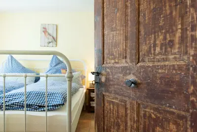 Ein Bett oder Betten in einem Zimmer der Unterkunft Das Ferienhaus