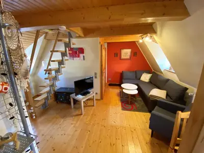 Ein Sitzbereich in der Unterkunft Ferienwohnungen Word 5 Altstadt Quedlinburg