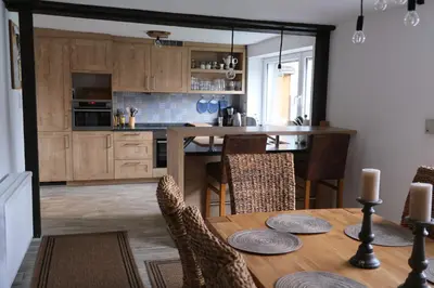 Küche/Küchenzeile in der Unterkunft Ursprüngliches Harzhaus für Aktive in Clausthal