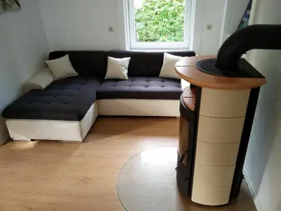 Ein Sitzbereich in der Unterkunft Ferienhaus Förster III