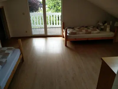 Ein Bett oder Betten in einem Zimmer der Unterkunft Ferienhaus Förster III