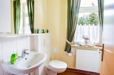 Ein Badezimmer in der Unterkunft EisHexe