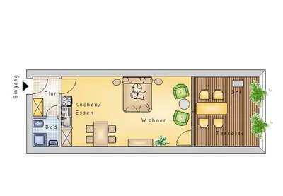 Grundriss der Unterkunft Apartment Harzgrün