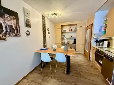 Küche/Küchenzeile in der Unterkunft Moderne und komfortable Appartements im Ferienpark Hahnenklee
