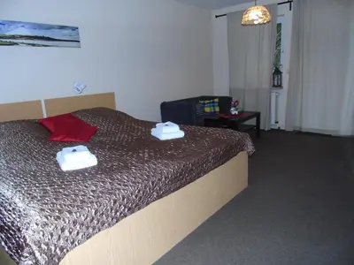 Ein Bett oder Betten in einem Zimmer der Unterkunft Landhaus Irmgard