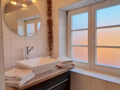 Ein Badezimmer in der Unterkunft Ferienwohnung 
