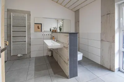 Ein Badezimmer in der Unterkunft Ferienhaus Selke Am Bach