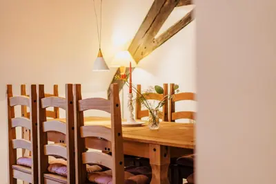 Ein Bett oder Betten in einem Zimmer der Unterkunft Ferienhaus St. Andreasberg