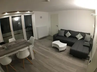 Ein Sitzbereich in der Unterkunft Ferienwohnung MILA Braunlage