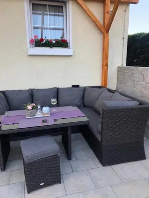 Ein Sitzbereich in der Unterkunft Unser Ferienhaus im Harz
