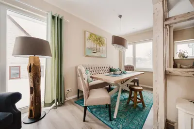 Ein Sitzbereich in der Unterkunft Casa Bella Cosa