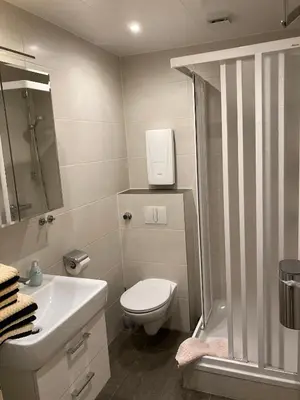 Ein Badezimmer in der Unterkunft Haus Reimann