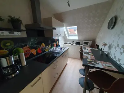 Küche/Küchenzeile in der Unterkunft Ferienwohnung-Thale-Ritter