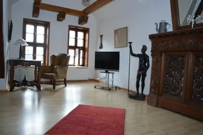 TV/Unterhaltungsangebot in der Unterkunft Theophano´s Appartements im Kornmarkt