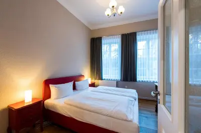 Ein Bett oder Betten in einem Zimmer der Unterkunft Theophano´s Appartements im Kornmarkt