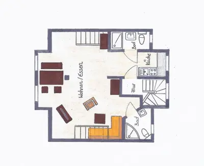 Grundriss der Unterkunft Forsthaus Goldberg