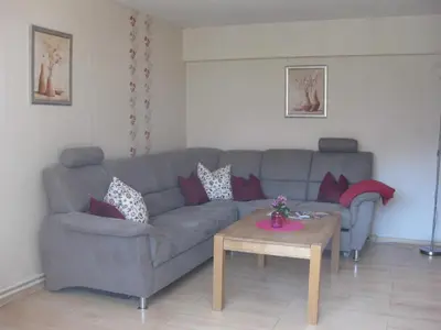 Ein Sitzbereich in der Unterkunft Ferienwohnung 