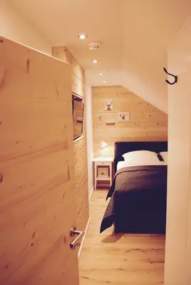 Ein Bett oder Betten in einem Zimmer der Unterkunft Chalet am Hasselkopf