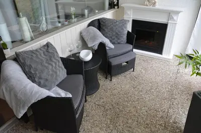 Ein Sitzbereich in der Unterkunft Ferienwohnung Ohanna