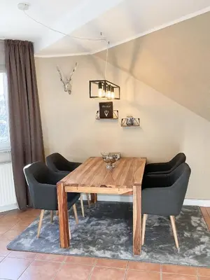 Ein Sitzbereich in der Unterkunft Luxus Ferienwohnung schöne Aussicht